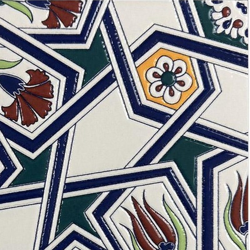 200x200mm Multicolour Angular Geometry Tiles TQ39-MOSC198802