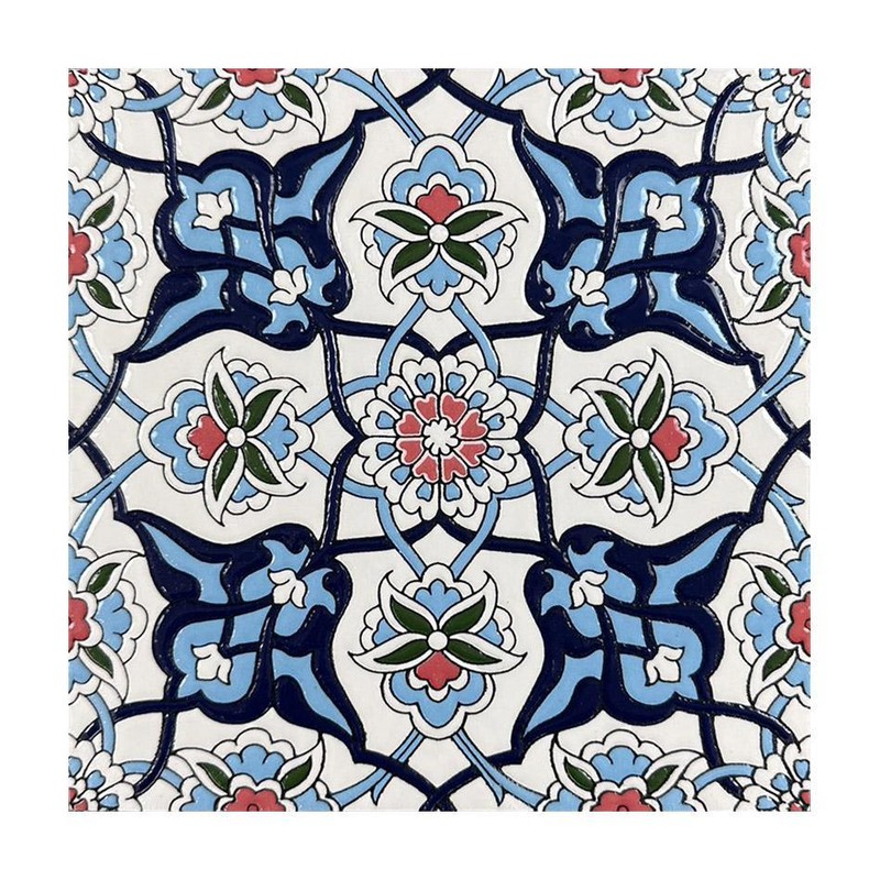200x200mm Blue White Floral Scroll Tiles TQ39-MOSC198811