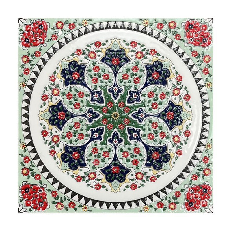 100x100mm Multicolour Floral Medallion Tiles TQ39-MOSC62010