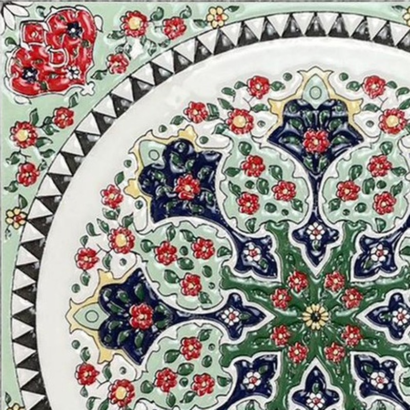 100x100mm Multicolour Floral Medallion Tiles TQ39-MOSC62010
