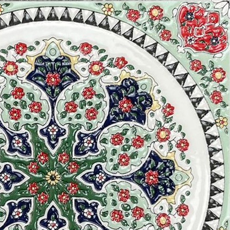 100x100mm Multicolour Floral Medallion Tiles TQ39-MOSC62010