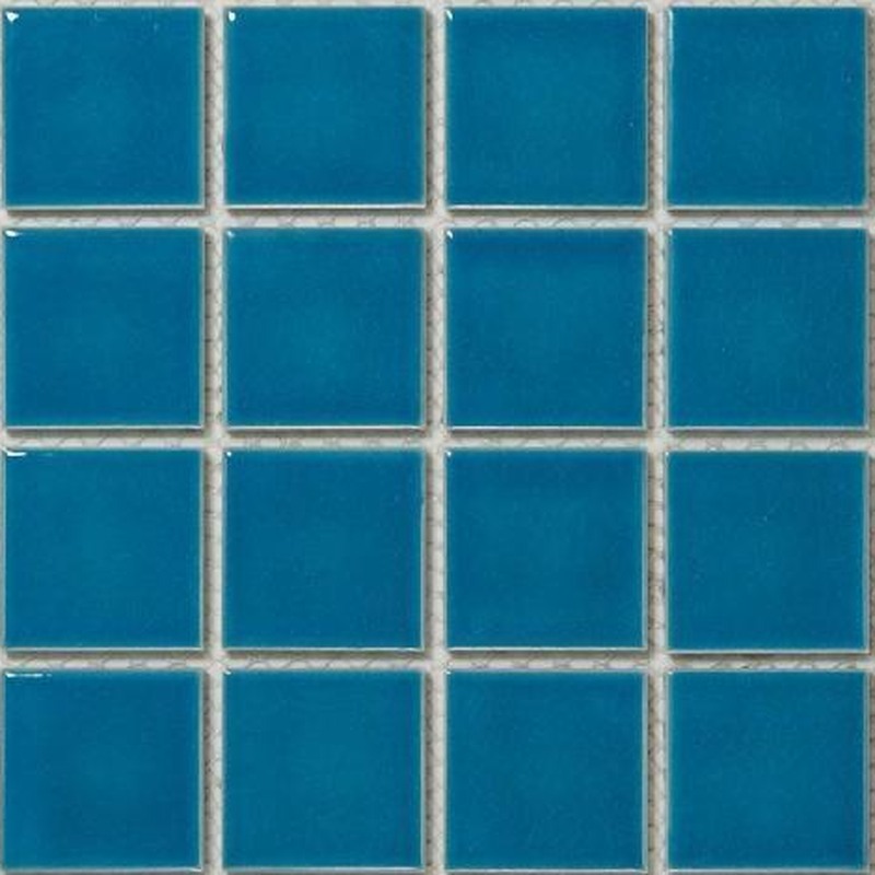 48x48mm Petrol Blue Ice Crack Porcelain Mosaic Tiles TQ24-4822-11