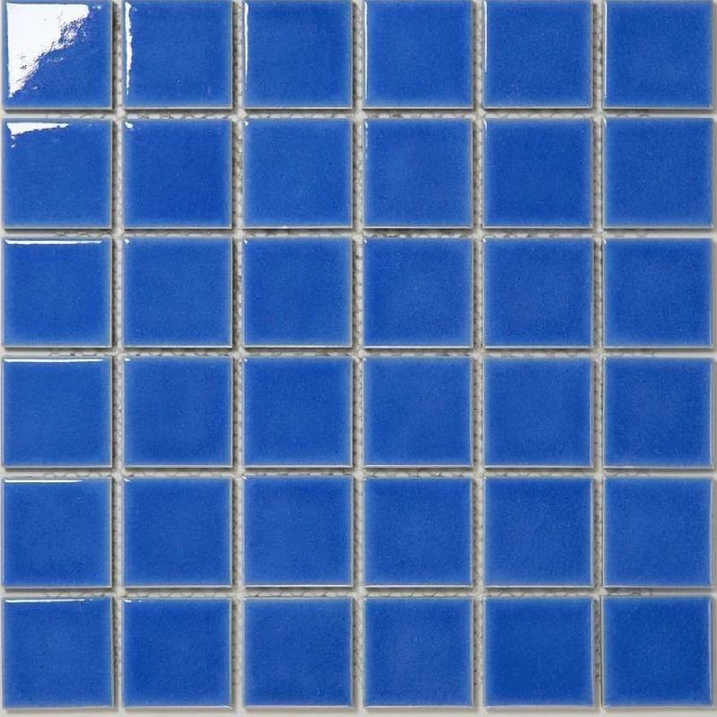 48x48mm Periwinkle Blue Ice Crack Porcelain Mosaic Tiles TQ24-4822-12