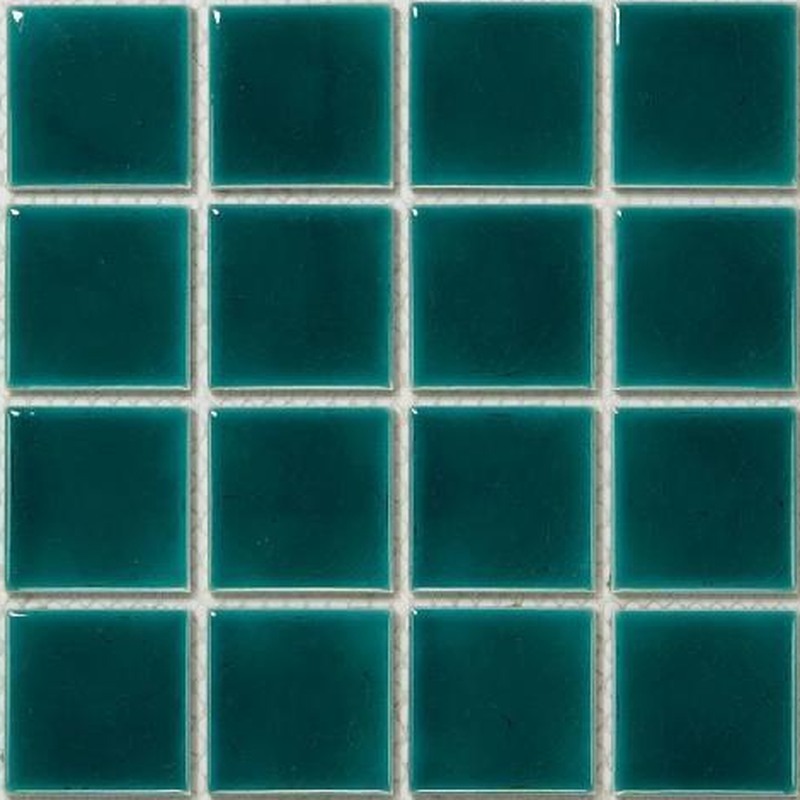 48x48mm Forest Green Ice Crack Porcelain Mosaic Tiles TQ24-4822-15