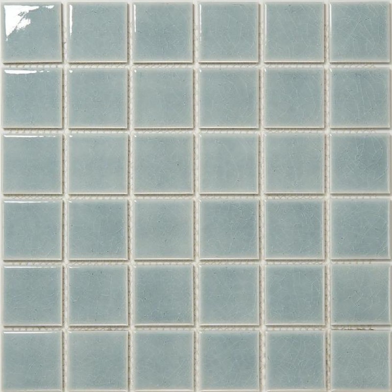 48x48mm Pale Blue Grey Ice Crack Porcelain Mosaic Tiles TQ24-4822-1