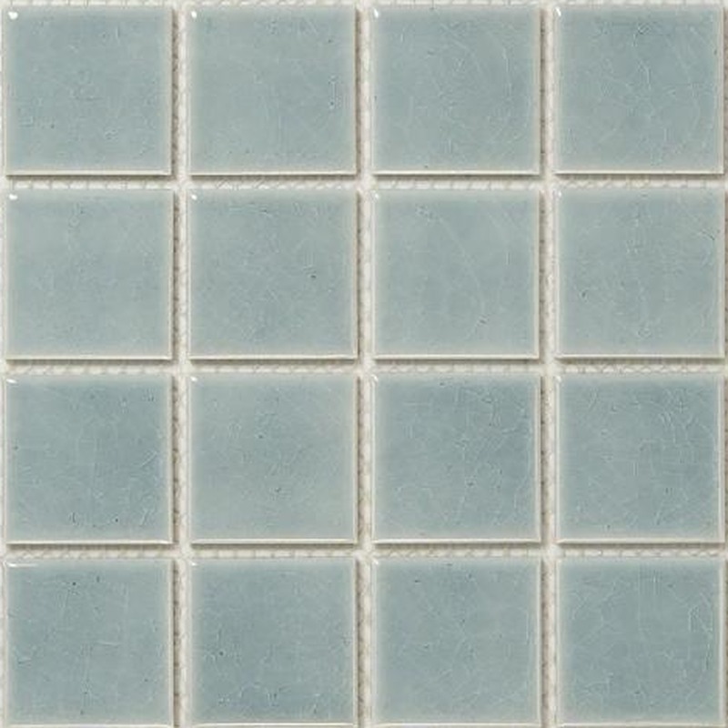 48x48mm Pale Blue Grey Ice Crack Porcelain Mosaic Tiles TQ24-4822-1