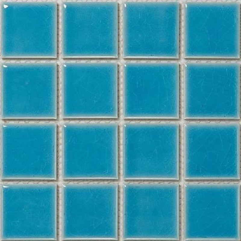 48x48mm Turquoise Blue Ice Crack Porcelain Mosaic Tiles TQ24-4822-3
