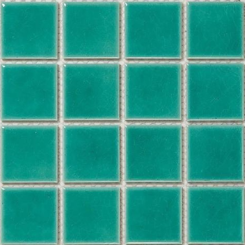 48x48mm Emerald Green Ice Crack Porcelain Mosaic Tiles TQ24-4822-4