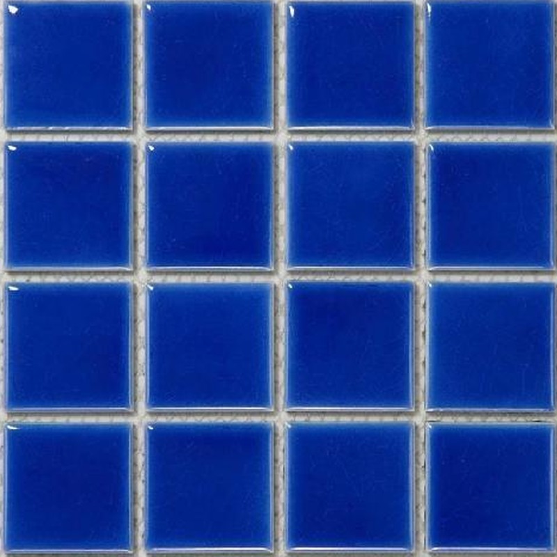 48x48mm Cobalt Blue Ice Crack Porcelain Mosaic Tiles TQ24-4822-6