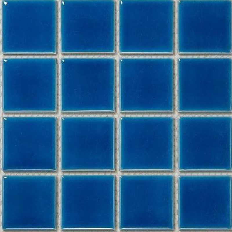 48x48mm Deep Azure Blue Ice Crack Porcelain Mosaic Tiles TQ24-4822-9