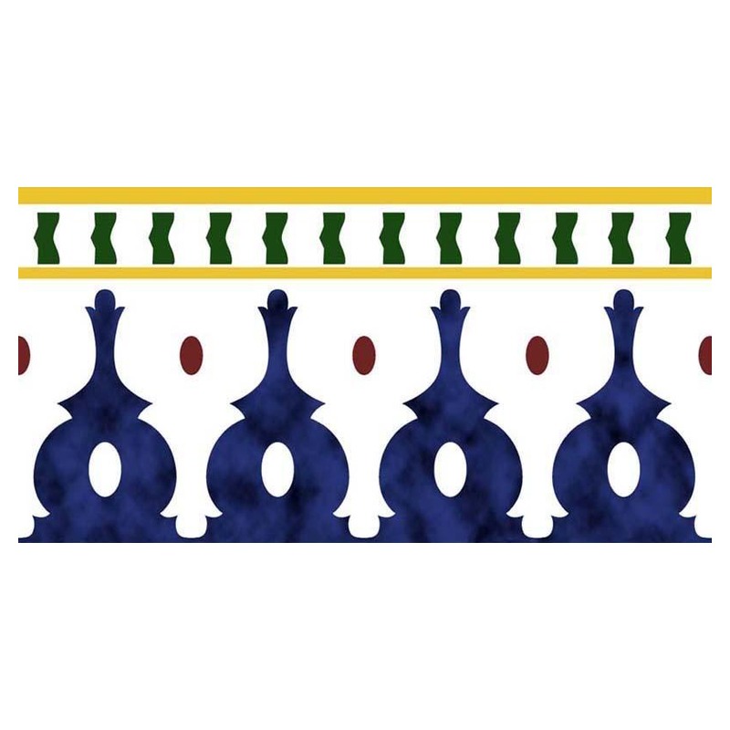 150x300mm Blue Green Baluster Border Tiles TQ39-CN15L19