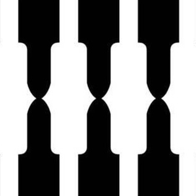 150x300mm Black White Baluster Border Tiles TQ39-CN15L23