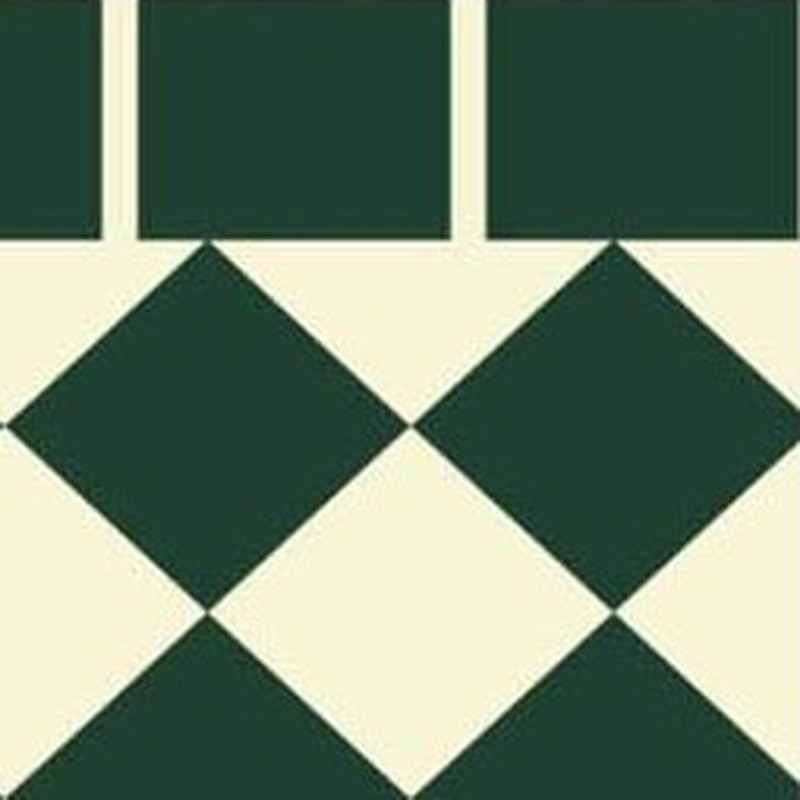 150x300mm Green Cream Diamond Border Tiles TQ39-CN15L27