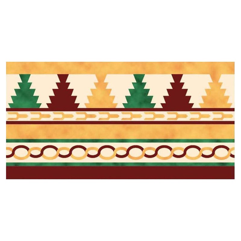 150x300mm Ochre Red Stepped Border Tiles TQ39-CN15L31