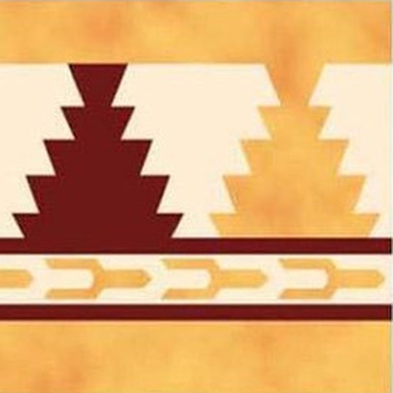 150x300mm Ochre Red Stepped Border Tiles TQ39-CN15L31