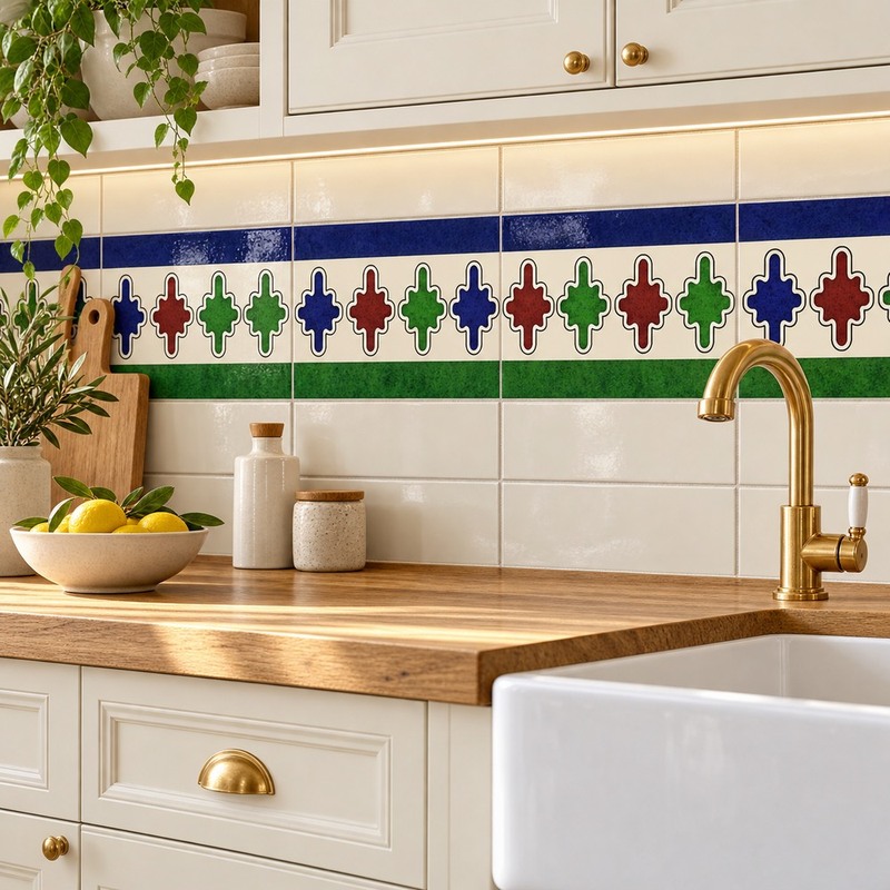 150x300mm Multicolour Cross Border Tiles TQ39-CN15L32