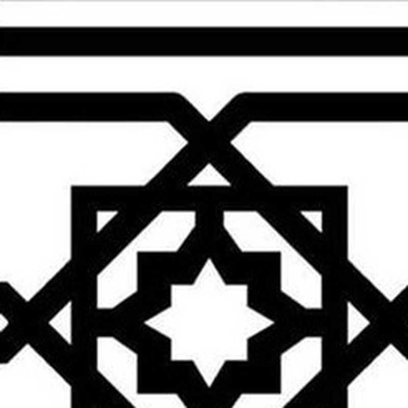 150x300mm Black White Scroll Border Tiles TQ39-CN15L33