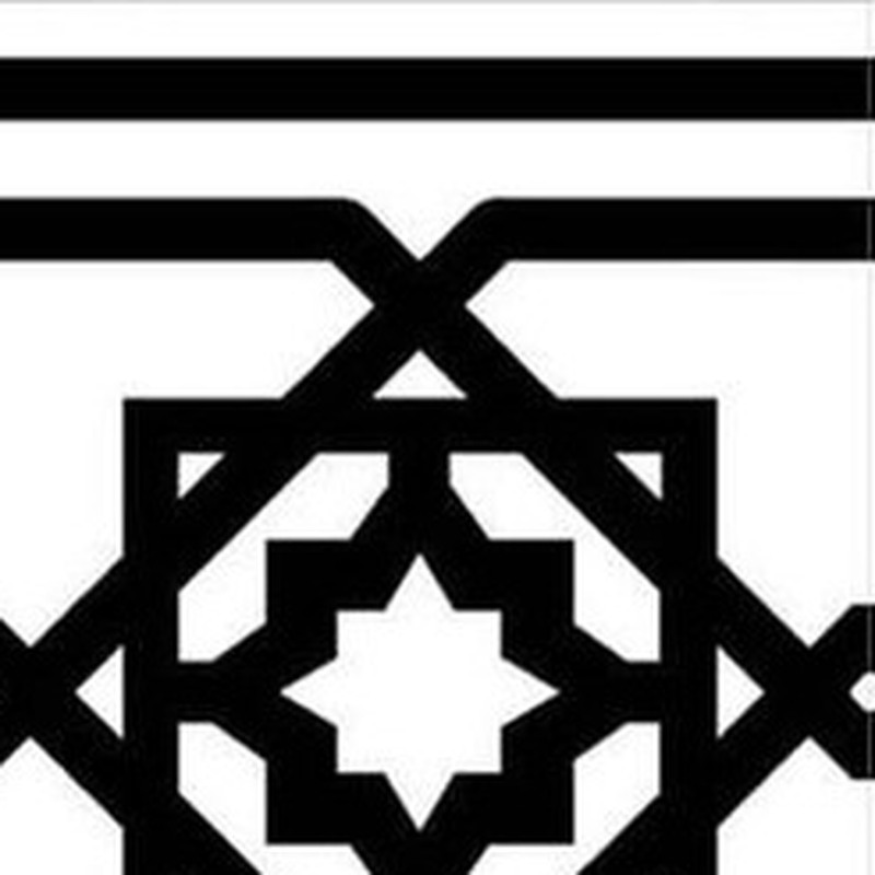 150x300mm Black White Scroll Border Tiles TQ39-CN15L33