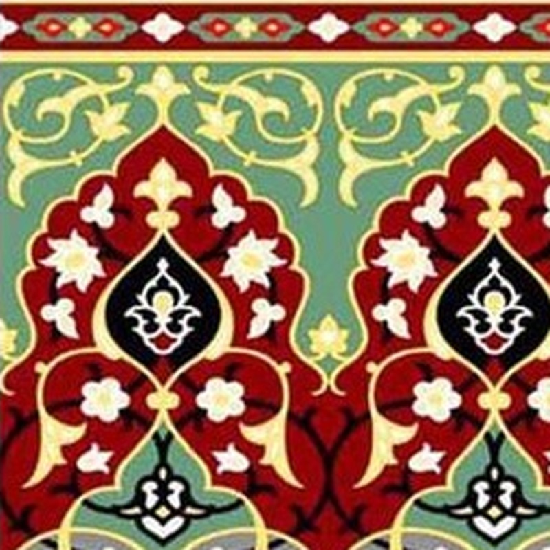 150x300mm Red Cream Ornamental Border Tiles TQ39-CN15L35