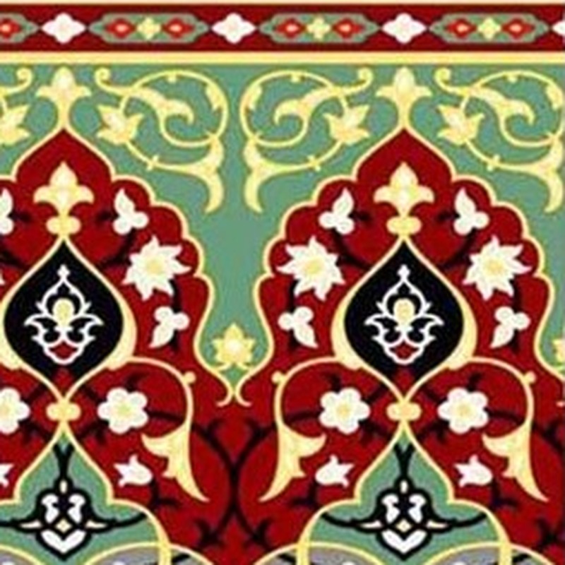 150x300mm Red Cream Ornamental Border Tiles TQ39-CN15L35