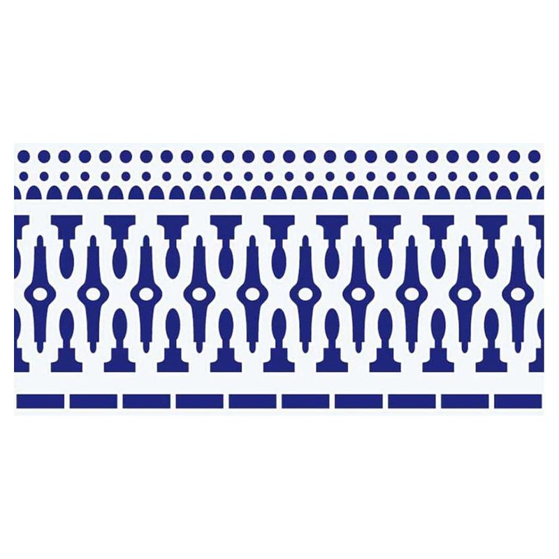 150x300mm Blue Dotted Baluster Border Tiles TQ39-CN15L37