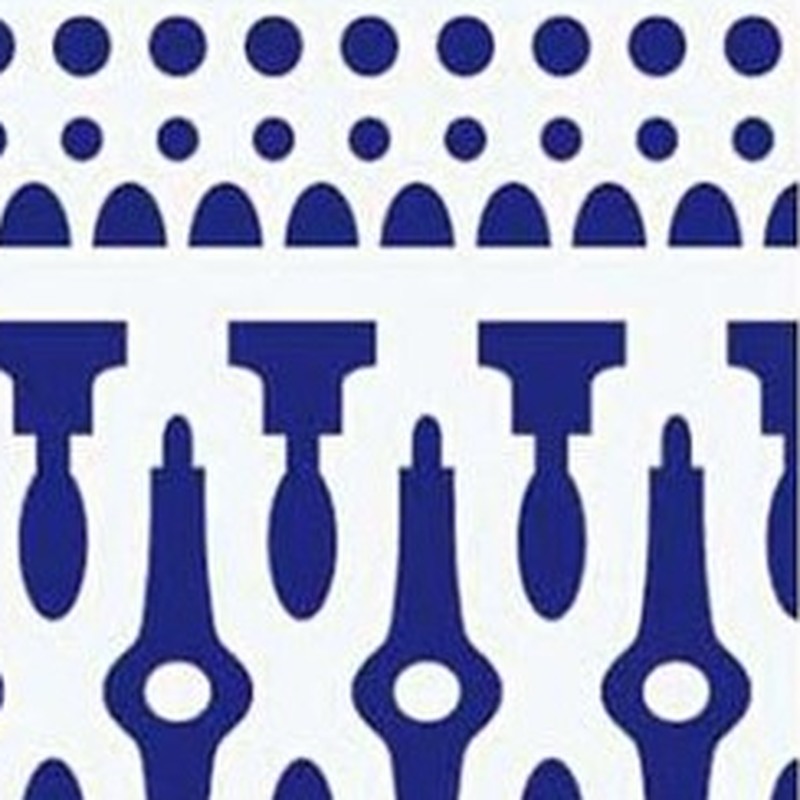 150x300mm Blue Dotted Baluster Border Tiles TQ39-CN15L37