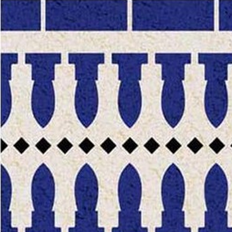 150x300mm Blue Cream Baluster Border Tiles TQ39-CN15L38