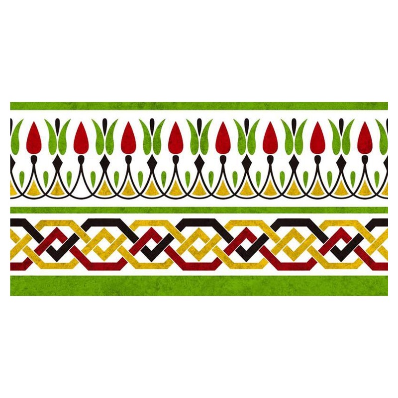 150x300mm Green Red Baluster Border Tiles TQ39-CN15L50