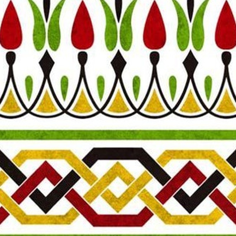 150x300mm Green Red Baluster Border Tiles TQ39-CN15L50