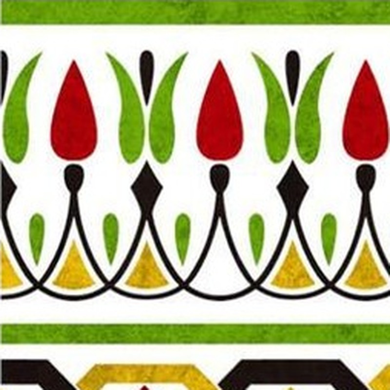 150x300mm Green Red Baluster Border Tiles TQ39-CN15L50