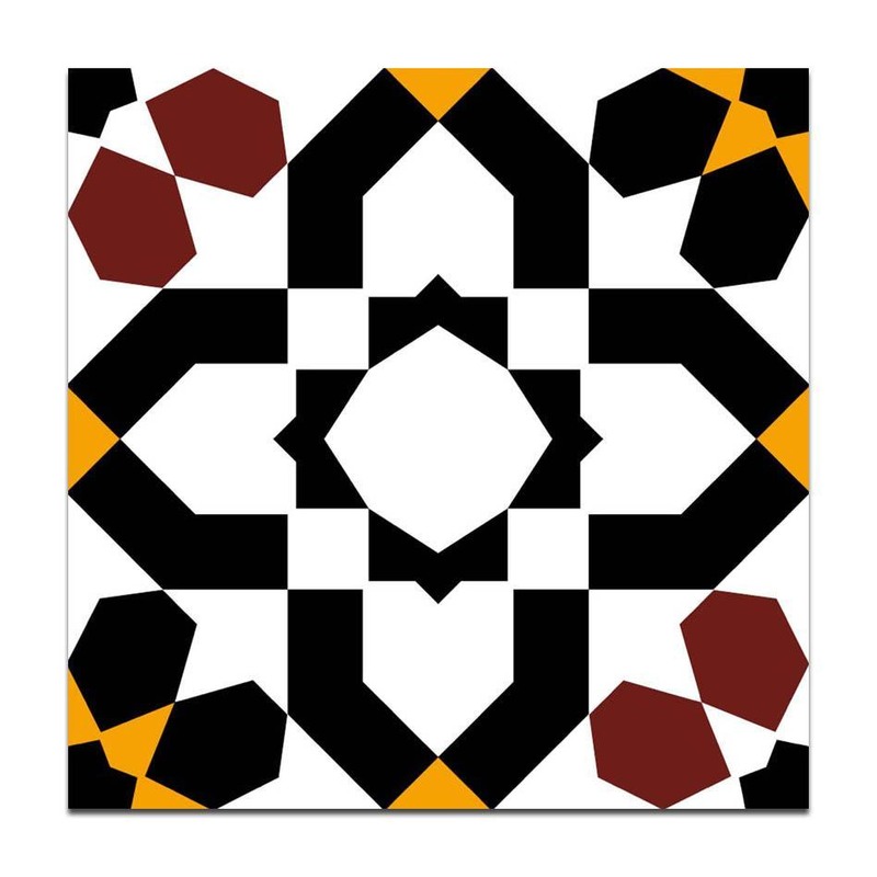 300x300mm Black White Geometric Pattern Tiles TQ39-CN33D48