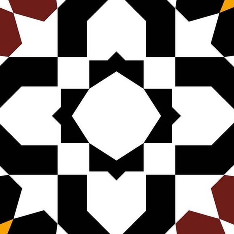 300x300mm Black White Geometric Pattern Tiles TQ39-CN33D48