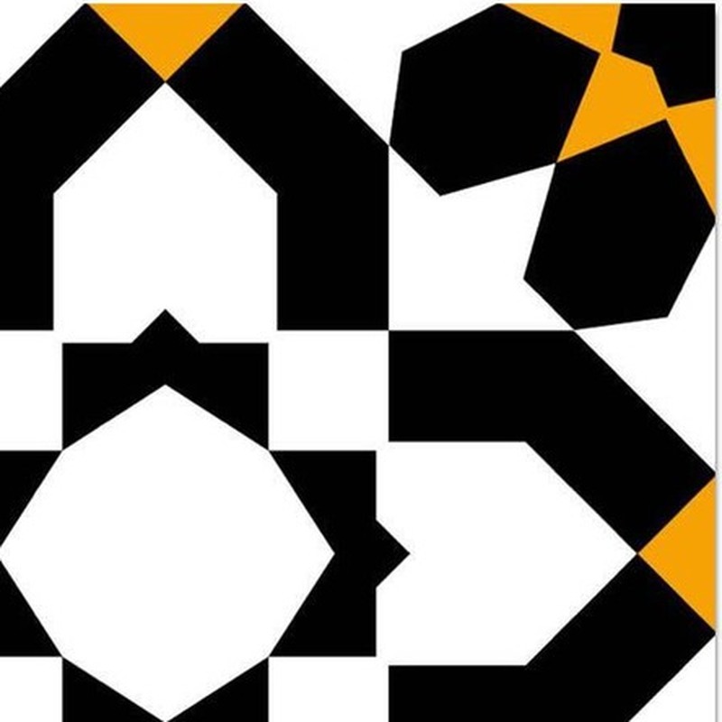 300x300mm Black White Geometric Pattern Tiles TQ39-CN33D48
