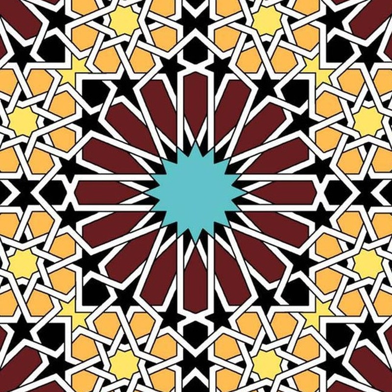 300x300mm Multicolour Mosaic Star Tiles TQ39-CN33D49