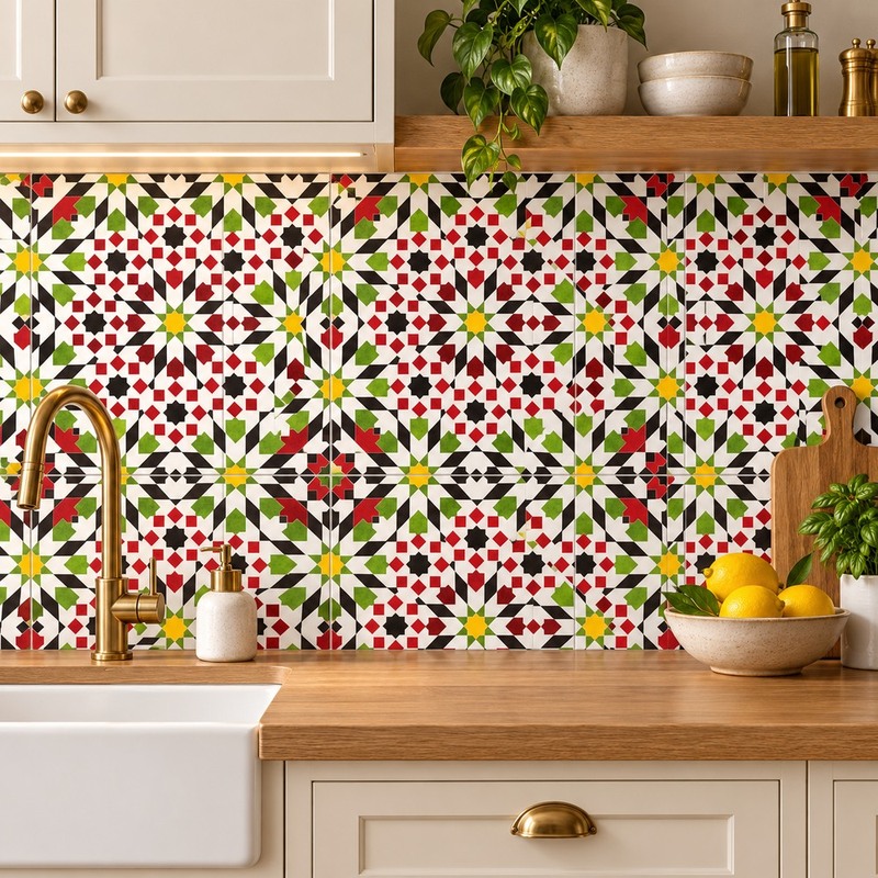 300x300mm Multicolour Mosaic Grid Tiles TQ39-CN33D50