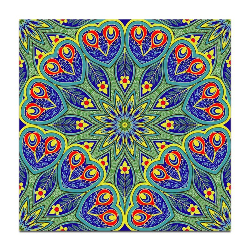 300x300mm Multicolour Ornamental Rosette Tiles TQ39-CN33G01