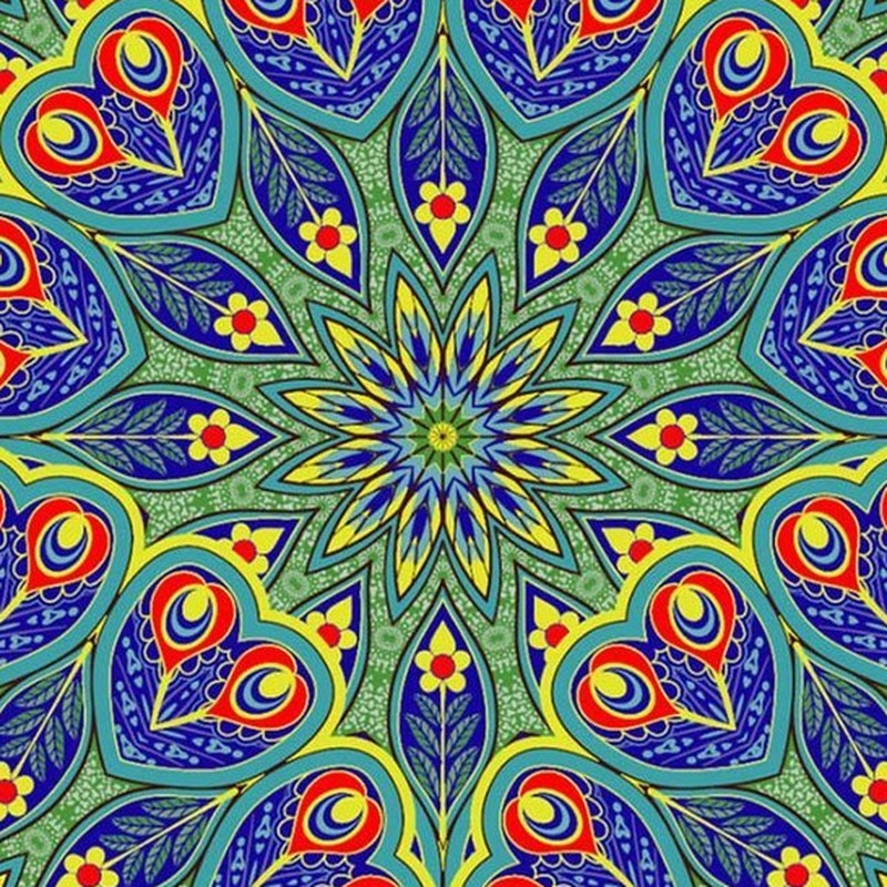300x300mm Multicolour Ornamental Rosette Tiles TQ39-CN33G01