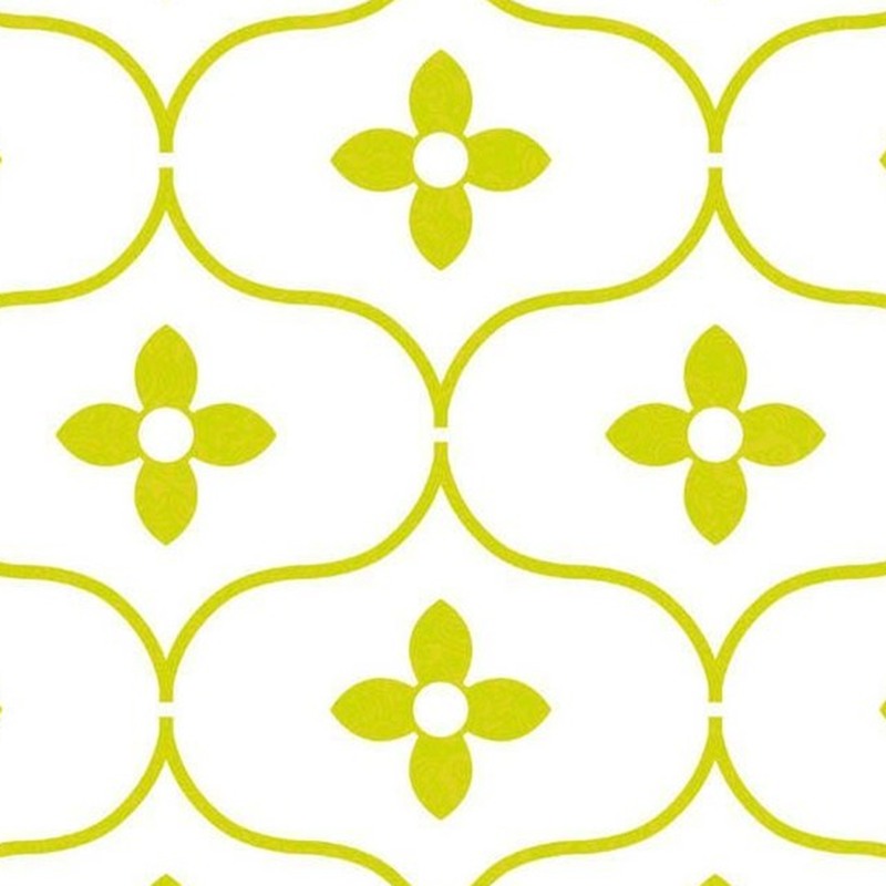300x300mm White Gold Tone Floral Vine Tiles TQ39-CN33G10