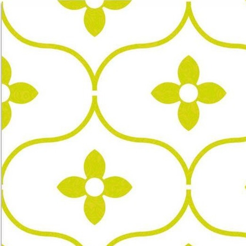 300x300mm White Gold Tone Floral Vine Tiles TQ39-CN33G10