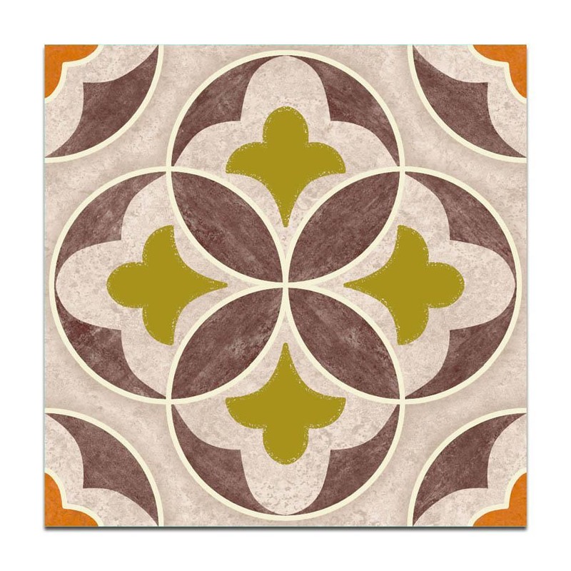 300x300mm Brown Gold Tone Flower Tiles TQ39-CN33G12