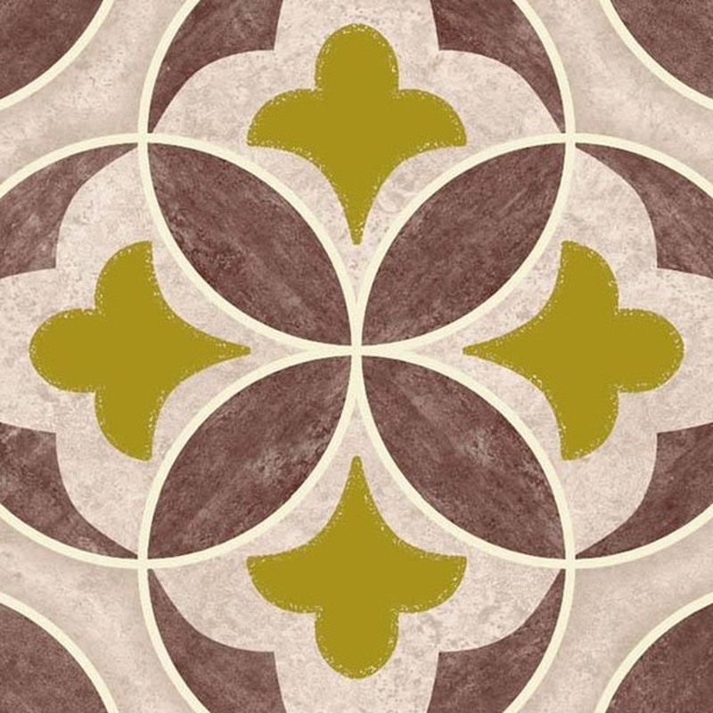 300x300mm Brown Gold Tone Flower Tiles TQ39-CN33G12