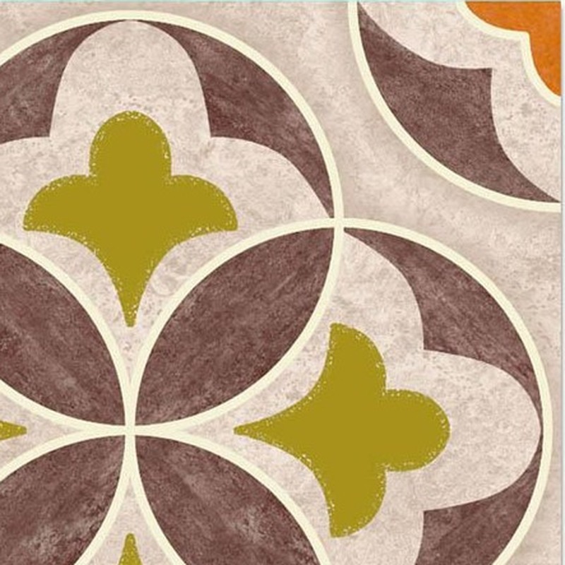 300x300mm Brown Gold Tone Flower Tiles TQ39-CN33G12