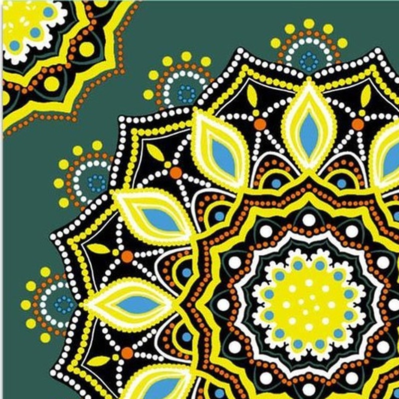 300x300mm Dark Green Ornamental Star Tiles TQ39-CN33G15