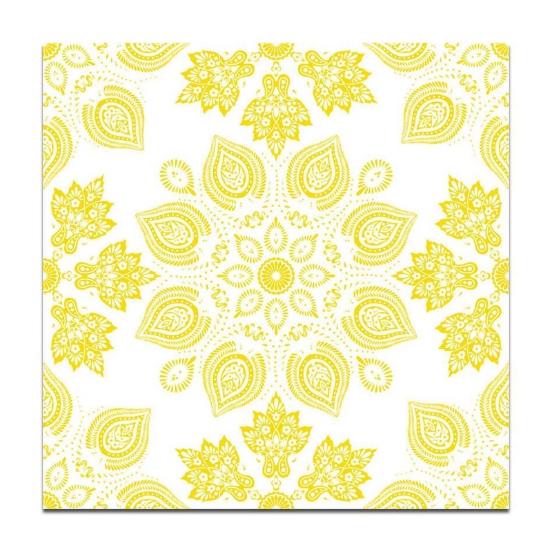 300x300mm White Gold Tone Floral Tiles TQ39-CN33G17