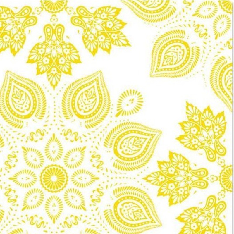 300x300mm White Gold Tone Floral Tiles TQ39-CN33G17