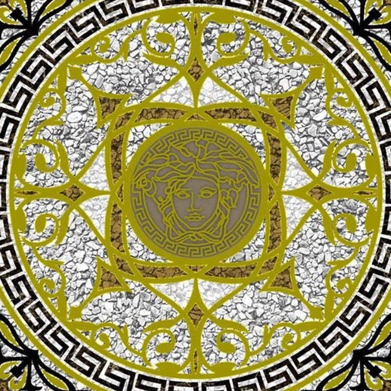300x300mm Gold Tone Key Medallion Tiles TQ39-CN33G18