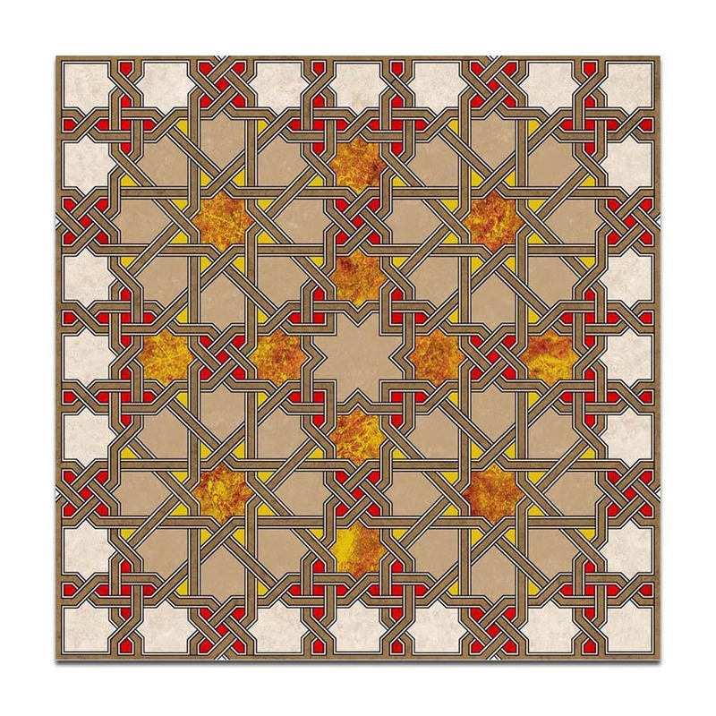 300x300mm Rust Grey Geometric Lattice Tiles TQ39-CN33G49