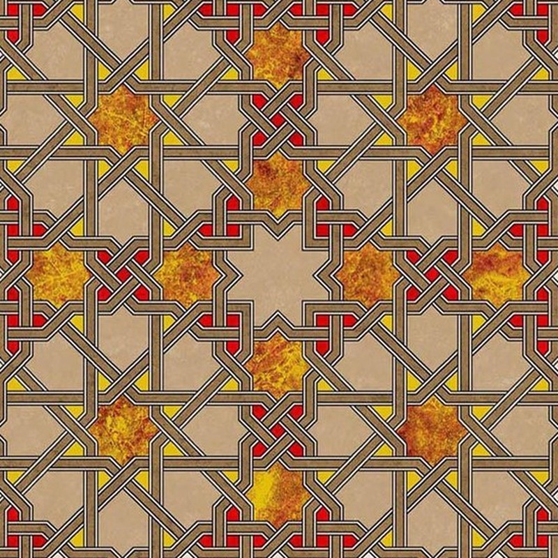 300x300mm Rust Grey Geometric Lattice Tiles TQ39-CN33G49