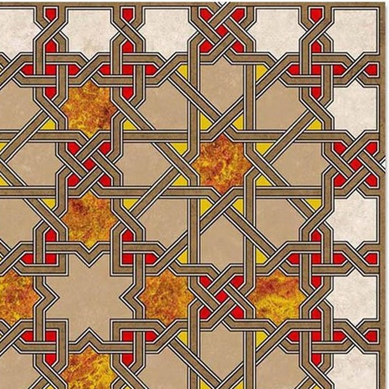 300x300mm Rust Grey Geometric Lattice Tiles TQ39-CN33G49