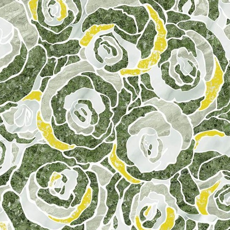300x300mm Green Floral Rose Tiles TQ39-CN33G51